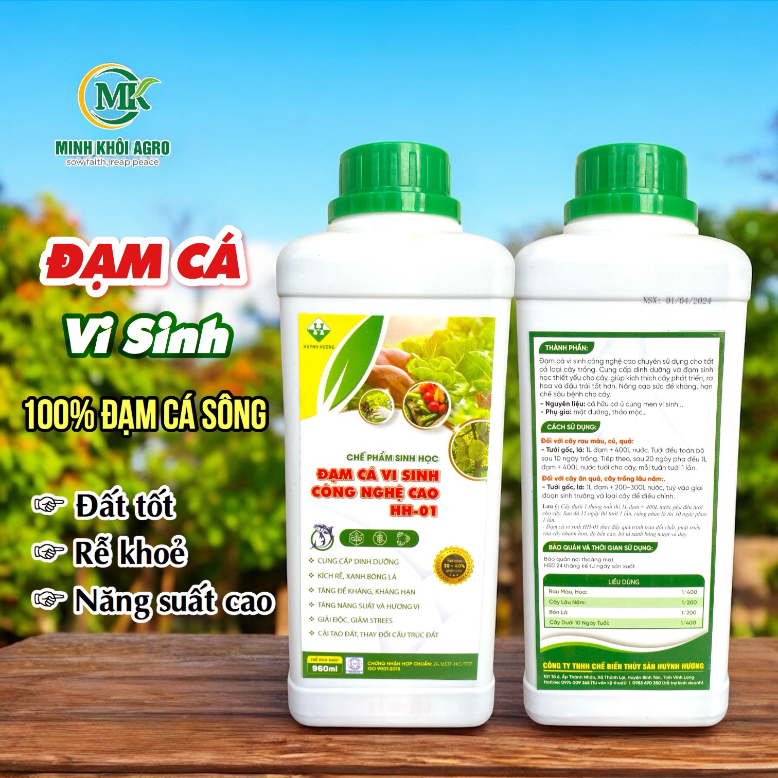 Đạm cá vi sinh HH-01 - Chai 960ml
